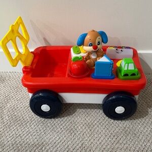 Fisher-Price Laugh and Learn Toy Wagon with Puppy and Blocks